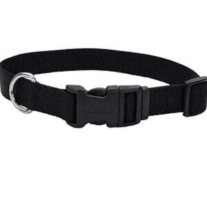 Dog Collar: NWT Snap Buckle GKC Black, Medium